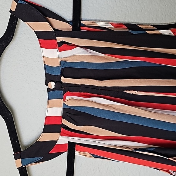 Torrid Summer Office size 0 goddess colorful stripe tank - Picture 6 of 8